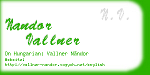 nandor vallner business card