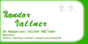 nandor vallner business card